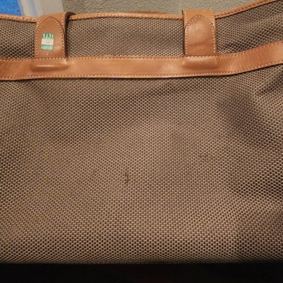 Vtg Christian Dior Canvas Leather Weekender Travel Duffle Bag w/ Strap - Picture 11 of 16